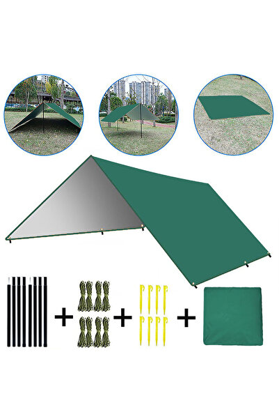 Choice 3*5 متر قماش مشمع أخضر للتخييم مقاوم للماء ومحمول ومتعدد الوظائف للتخي...