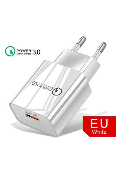 Choice White 18W Quick Charge 3.0 Fast Charger Wall Charger Type C Cable For ...