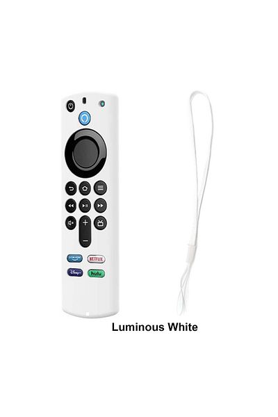Choice Luminous White Silicone Remote Pretective Cover For Fire Stick 4k Max/ 3rd Gen Fire Tv Remote Case G