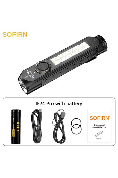 Choice 18650 5000K with 18650 battery Sofirn IF24 PRO SFT40 Buck Driver RGB Light 1800lm 340m 18650 USB C R