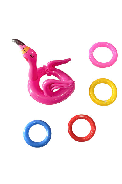 Choice مجموعة واحدة من ألعاب فلامنجو القابلة للنفخ على شكل طوق سباحة دعائم لع...