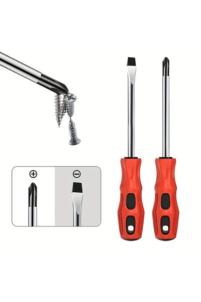 Choice 2 screwdrivers 6x150 2pcs Magnetic Screwdriver Multifunctional Flat Head Cross Screwdriver Household