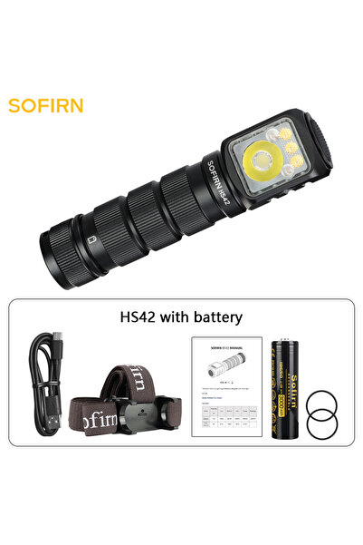 Choice 6000K مع بطارية 18650 SOFIRN HS42 مصباح أمامي 2100 لومن 18650 EDC USB ...