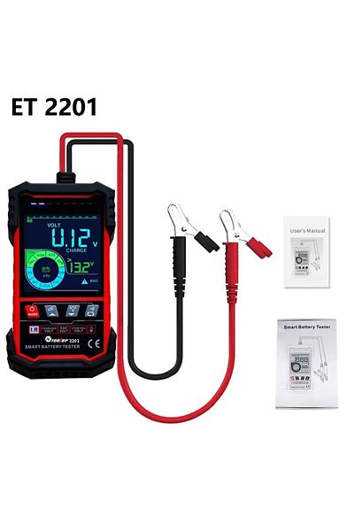 TOOLTOP ET2201 TOOLTOP 12V 24V Car Battery Tester Internal Resistance Load Discharge Current Test 3.2 Inch C