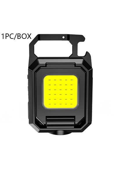 Choice Black Mini Led Flashlight Keychain Light Double Cob Lights Usb Rechargeable Work Lights Fishing Lant