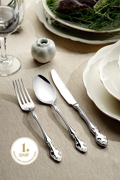 Nehir Adriana Sade 6-Person 36-Piece Leather Boxed Cutlery Set