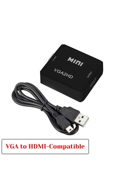 congdi Vga To Hd Vga To Hdmi-compatible Converter Adapter 1080p Vga To Hdmi-compatible With Audio Cable For