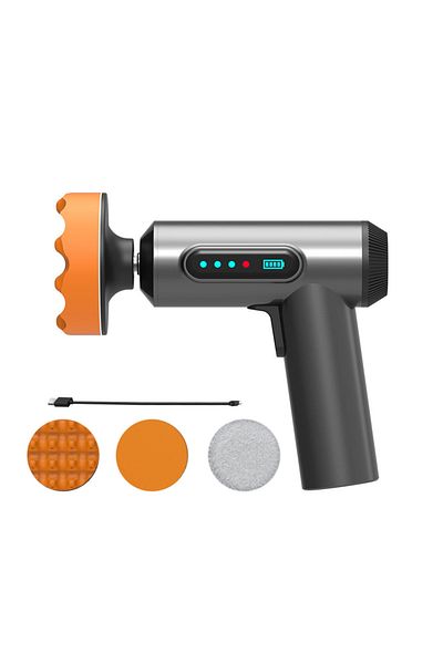 Choice Silver Wireless Car Polishing Machine Cordless Car Buffer Polisher Kit USB Charging Digital Display