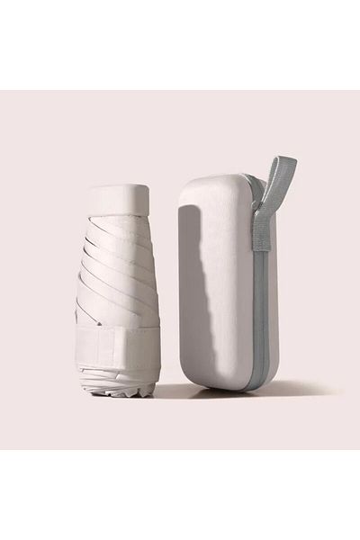 Choice WHITE Mini Sun Umbrella, Protective and UV Resistant, Rain Or Shine