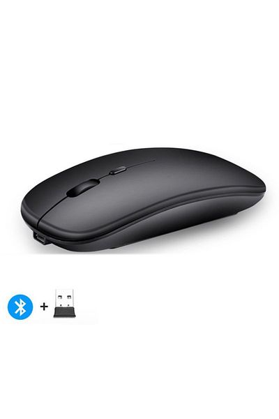 congdi Black Wireless Mouse Bluetooth--compatible Rgb Rechargeable Mouses Wireless Computer Silent Mice Led