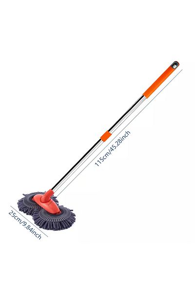 Choice GRAY Dual Head Car Wash Mop Cleaning Brush Telescoping Long Handle Chenille Cleaning Mop Retractable
