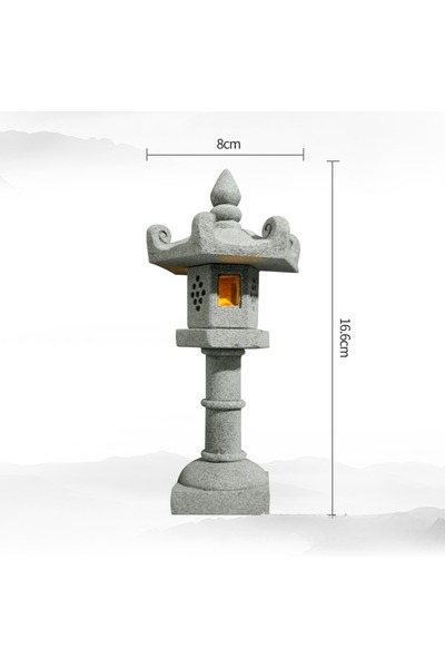 Choice مصباح سداسي طويل على شكل فانوس صغير على شكل معبد، تمثال حديقة، منظر طب...