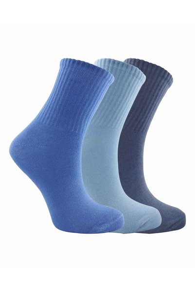 modasocks 3'lü spor antrenman düz kolej çorap