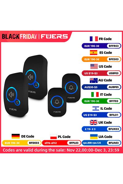 Choice Us Plug Fuers Wireless Doorbell 1000ft Range Loud Enough With 4 Volume Levels Door Welcome Chimes Le