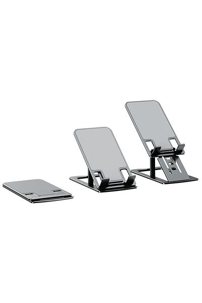 Choice GRAY New Metal Folding Lift Mobile Phone Bracket Tablet Desktop Bracket for iPhone iPad Samsung Xia