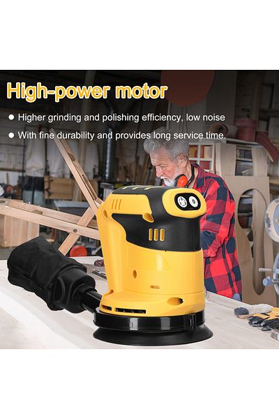 Choice 125mm Brush Motor Cordless Orbital Sander Wood Grinder Electric Car Polisher Wood Metal Polishing...