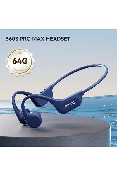 Choice Blue 64g Sanag B60s Bone Conduction Earphones 64gb Mp3 Wireless Open Headset Ipx8 Swimming Waterproo