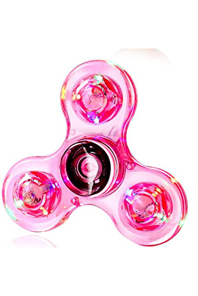 Choice لعبة فيدجيت سبينر وردية اللون مضاءة بضوء LED من الكريستال، لعبة تخفيف ...