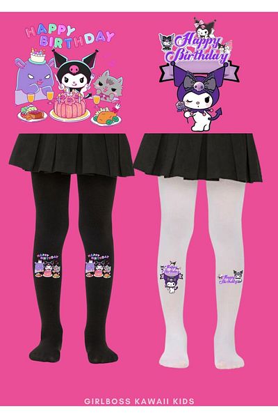 Girlboss Kawaii Чорапогащник Kuromi Girlboss от 2 части Серия за рожден ден