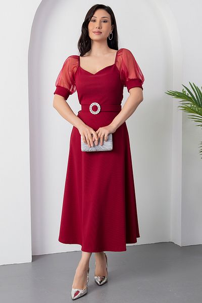 PULLIMM Rochie din tul cu decolteu cu inimă 2025-4131