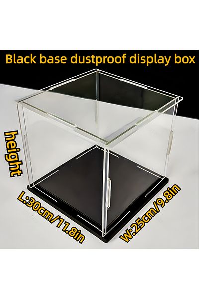 Choice height 15cm 30x25 1pcs, black base acrylic display box, suitable for toy dolls, collectibles, and si