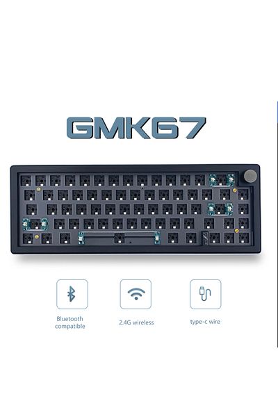 ZUOYI No Switch Gmk67 Black Gmk67 65% Gasket Bluetooth 2.4g Wireless Hot-swappable Customized Mechanical K