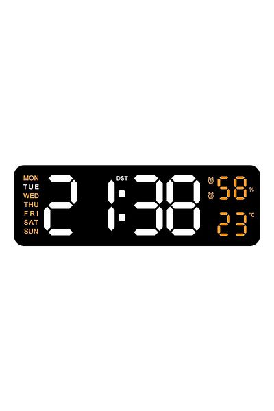 Choice 9 inch ABO 9 Inch Large Digital Wall Clock USB Powered TEMP Humidity Week Auto Dimmer DST Table Cloc