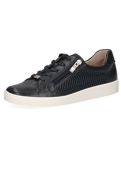 Caprice Damen Low Sneaker Low Top G-Weite 9-23551-42 Blau 860 Ocean Soft Co. Leder mit CAP Airmotion & CAP A