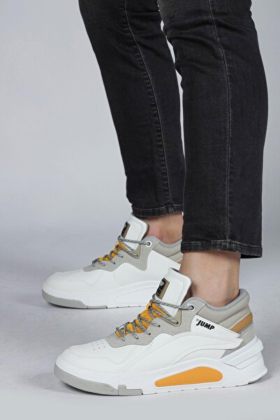Jump 29103 Ανδρικά αθλητικά παπούτσια με ψηλό τοπ Λευκό Casual αθλητικά παπούτσια