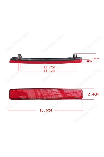 Choice ANGRONG 2x Red Rear Bumper Reflector Light Left Right For VW Transporter T5 2003-11 Multivan