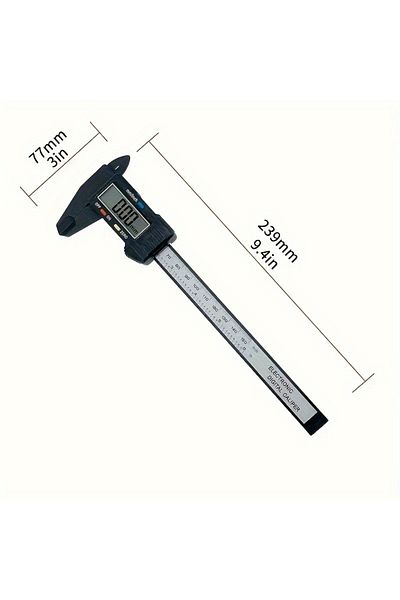 NIUXIANG Black LCD Digital Caliper Gauge Micrometer Measuring Tool LCD Screen Easily Interchangeable Inches a