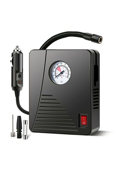 Choice black PECHAM 96W Car Electric Air Pump Mini Tire Inflator 12V 100PSI 35L/Min Portable Air Compressor