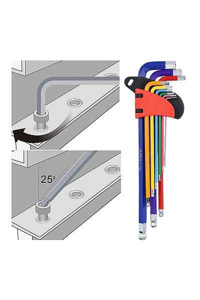 Choice Short Torx Wrench Allen Key Set L Wrench Kit For Allen Screw 9pcs Long Arm Hex Key Set 1.5mm To 10mm