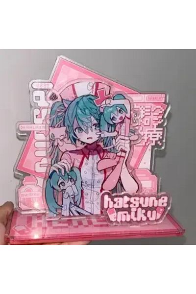 Choice Orange Hatsune Miku Acrylic Standing Sign Miku Anime Peripherals Cute Cartoon Xmas Ornament Original