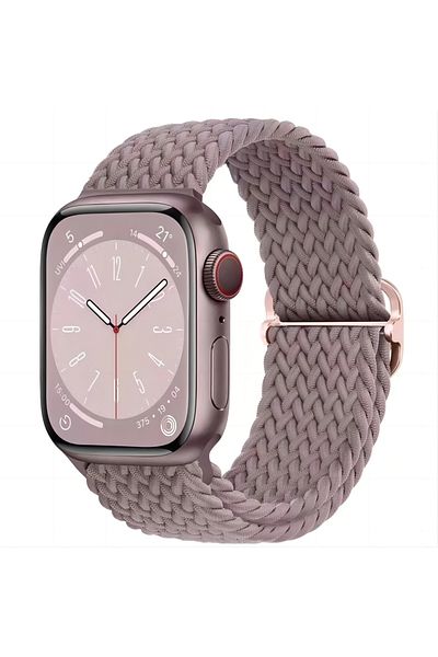 Choice 38mm 40mm 41mm Light Purple Braided Solo Loop For Apple watch Ultra band 40mm 44mm 41mm 38mm 49mm 45