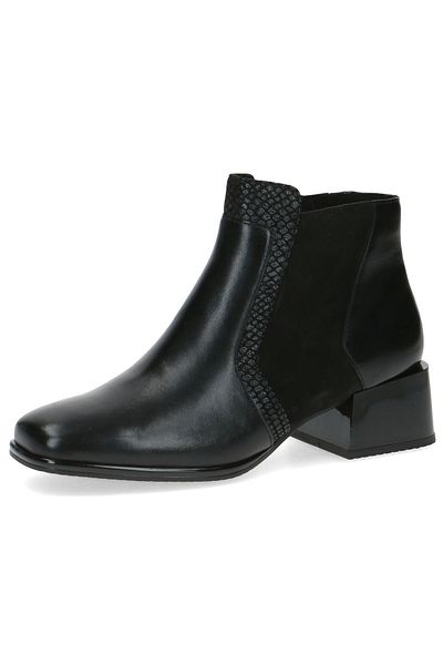 Caprice Damen Elegante Stiefelette G-Weite 9-25339-41 Schwarz 019 Black Comb Leder