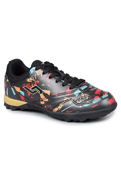 Jump 31524 Negru - Pantofi de fotbal cu crampoane cu gazon artificial pentru copii