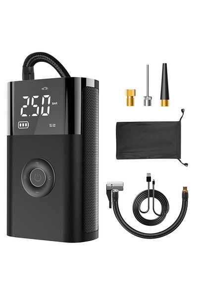 Choice Battery Powered Wireless Air Pump CARSUN Portable Inflator Compressor Pump With LED Lamp For Car Mot
