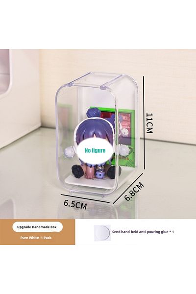 Miniso WHITE Blind box storage display box for POP MART acrylic display box storage box dust cover figure t