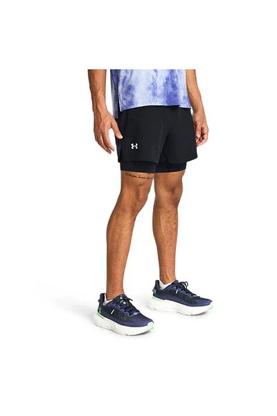 Under Armour Pantaloni scurți de alergare negri Launch pentru bărbați 1382640 -001