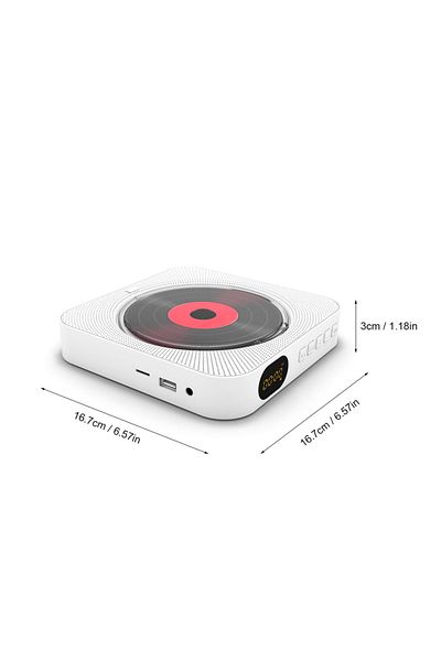 Choice EU Plug Portable CD Player Bluetooth Speaker Stereo CD Players LED Screen Wall Mountable CD Music Pl