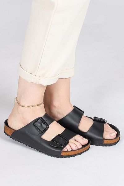 Jump 50010 Double Buckle Black Daily Women's Slippers