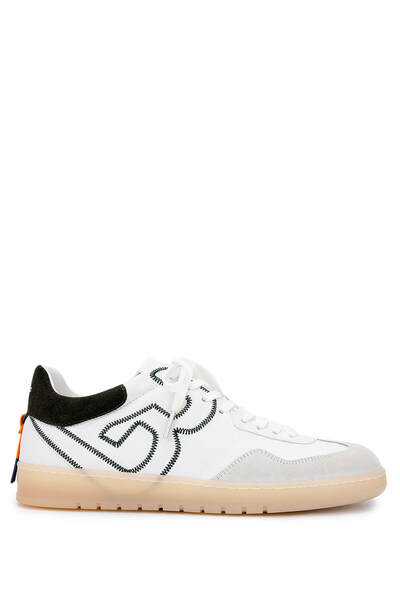 Barracuda Erkek Hakiki Deri Beyaz/Siyah Sneakers & Spor Ayakkabı