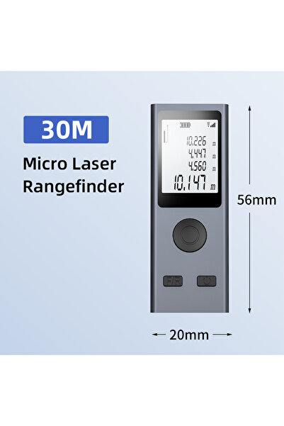Choice1 جهاز قياس المسافة بالليزر الصغير NOHAWK 30M USB قابل لإعادة الشحن محم...