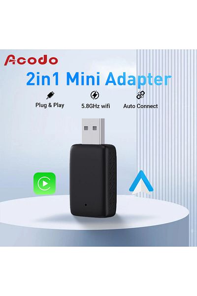 Choice carplay and auto Box Acodo 2in1 Mini Wired to Wireless CarPlay&Android Auto Adapter is compatible wi