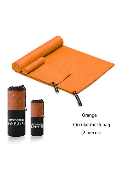 Choice Orange 2 Pieces Of 80 X 40CM And 152 X 76CM Quick Drying Sports Towels, Swimming, Fitness, Camping,