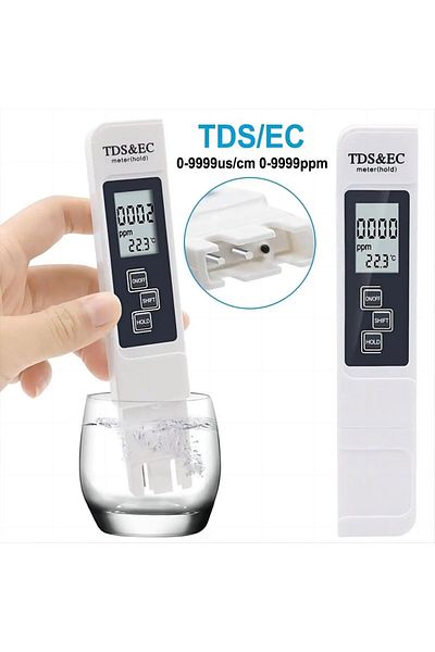 Choice WHITE 1PC White Handheld LED Digital Water Tester TDS EC Meter Range  Household Water Purity Tempera