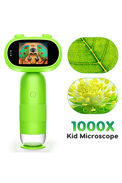 RIEVBCAU مجهر رقمي محمول باليد 1000x بدون بطاقة 32 جيجابايت مع شاشة IPS مقاس ...