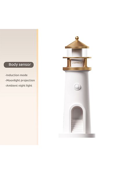 Choice Motion-sensor Moon Projection Lighthouse Night Lights Motion Sensor Dimmable Timing Ambient Night La