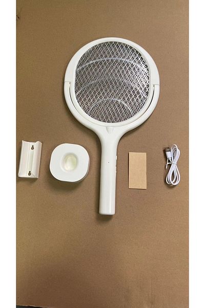Choice WHITE 5 In 1 Fast Charging Racket Kill Fly Bug Safety Insulated Battery Powered Lamp ABS Adjustable
